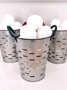 TARGET (3) Snowballs & Tall Metal Buckets